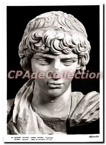 Moderne Karte Olympia Museum Head of Antinous