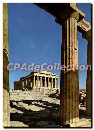 Moderne Karte Athens Le Parthenon vu des Propylees