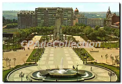 Cartes postales moderne Madrid Plaza de Esparia Monumento a Cervantes Spain Square Monument to Cervantes