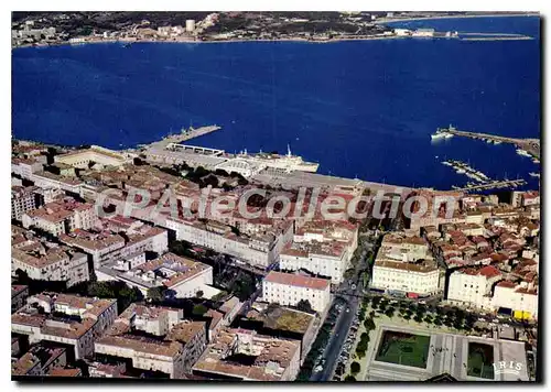 Moderne Karte Ajaccio Vue de la Place de Gaulle La Place Foch et le Port