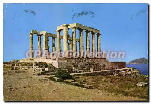 Moderne Karte Cape Sounion Temple of Poseidon