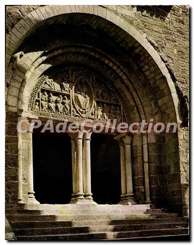 Cartes postales moderne Carennac L'Eglise Romane Le Tympan Representant le Christ en Majeste au Milieu des Apotres