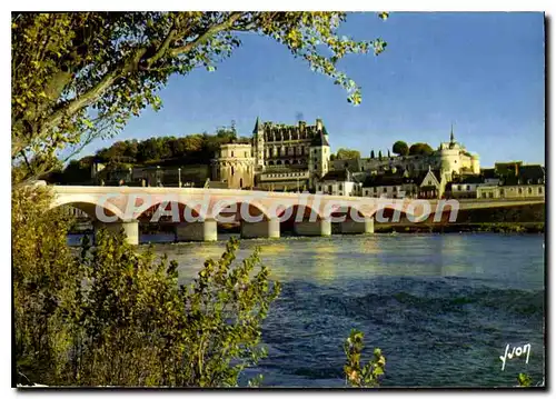 Cartes postales moderne Amboise Le Chateau Et Le Pont Sur La Loire