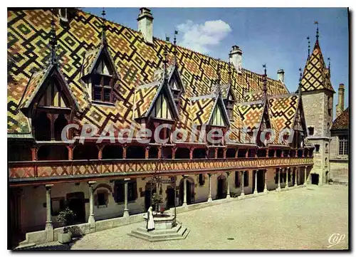 Moderne Karte Beaune Cour D'Honneur Facade Cloitre