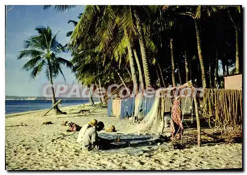Cartes postales moderne Afrique En Couleurs Plage De Pecheurs Africa In Pictures Fishermen Beach