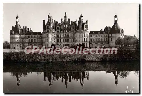 Moderne Karte Chambord Le Chateau Focade Nord