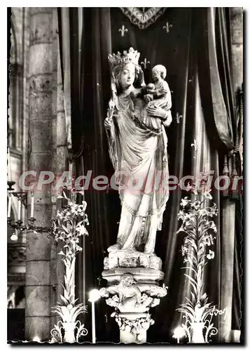 Cartes postales moderne Paris Et Flanant Cathedrale Notre Dame Statue