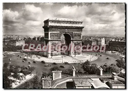 Moderne Karte Paris En Flanant L'Arc De Triomphe Et Place De I'Etoile