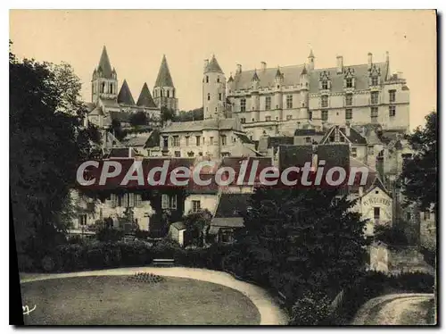 Cartes postales moderne Loches Le Chateau Royal Et La Collegiale Saint Ours