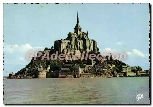 Moderne Karte Le Mont Saint Michel Cote Sud Ouest A Maree Haute