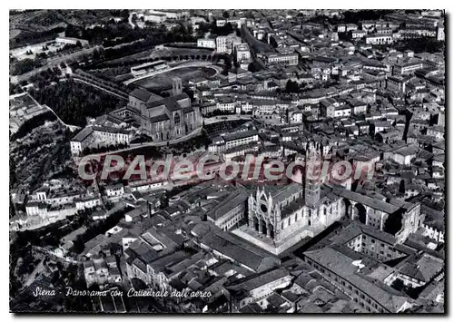 Moderne Karte Siena General View From The Aeroplano With The Cathedral