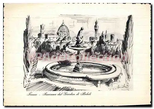 Moderne Karte Firenze General View From The Boboil Garden