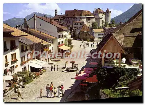 Cartes postales moderne Gruyeres Et Son Chateau