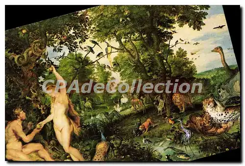 Moderne Karte Petrus Paulus Rubens Adam En Eva In Bet Paradijs
