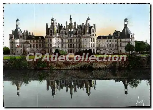 Moderne Karte Chambord Le Chateau Facade Nord