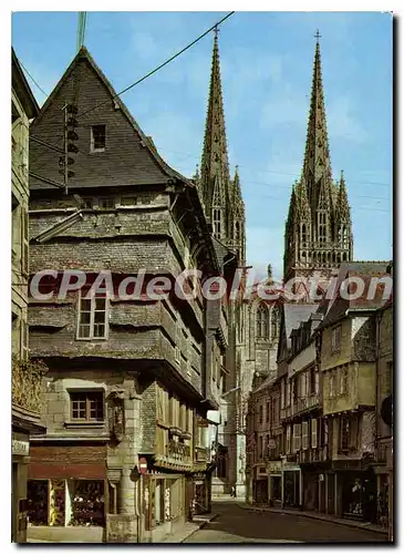 Cartes postales moderne En Bretagne Quimper Les Vieilles Maisons De La Rue K�r�on