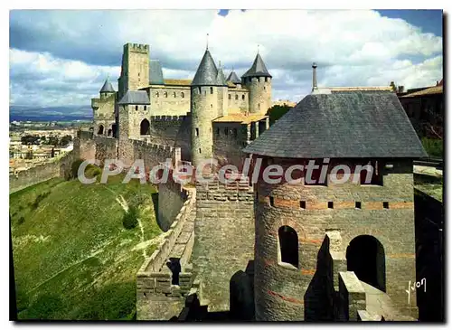 Moderne Karte Carcassonne La Cite Le Chateau Comtal