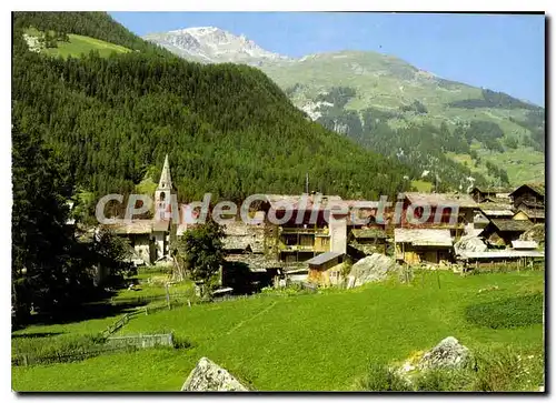 Moderne Karte Village D'Evolene Valais