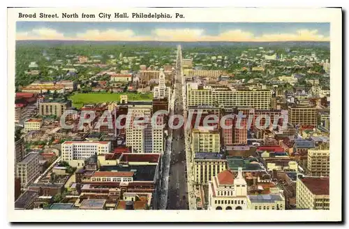 Cartes postales moderne Broad Street North from City Hall Philadelphia