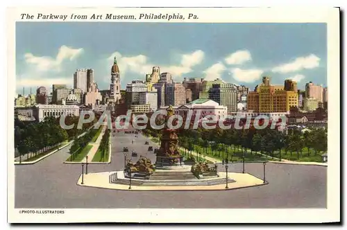 Cartes postales moderne The Parkway from Art Museum Philadelphia