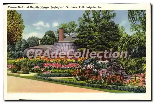 Cartes postales moderne Flower Bed and Reptile House Zoological Gardens Philadelphia