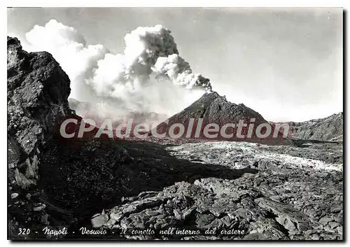 Moderne Karte Napoli Vesuvio Conetto Nell Interno del cratere