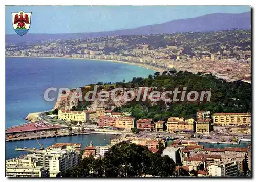 Moderne Karte La Cote D'Azur Nice Le Quai Lunel Et La Ville