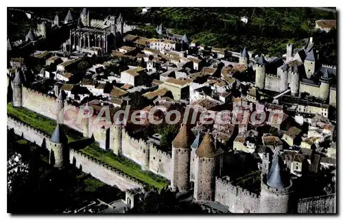 Cartes postales moderne Carcassonne Vue Generale Aerienne Sur Le Centre De La Cite