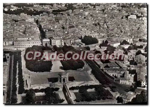 Cartes postales moderne Montpellier Vue Aerienne Sur Le Jardin Du Peyrou