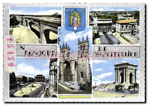 Cartes postales moderne Montpellier L'Aqueduc St Clement La Place De la Comedie