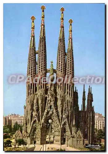 Cartes postales moderne Barcelona Templo Explatorio De La Sagrado Famillo