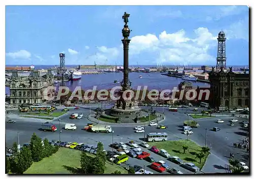 Cartes postales moderne Barcelona Monumento A Colon Puerto