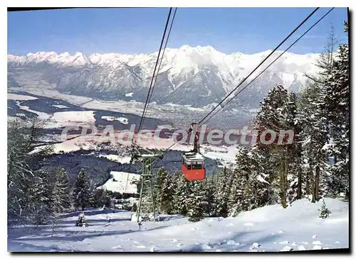 Moderne Karte Patscherkofelbahn Mit Berghotel Tirol