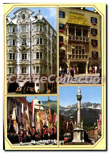 Cartes postales moderne Alpenstadt Innsbruck Heiblinghaus Goldenes Dachi