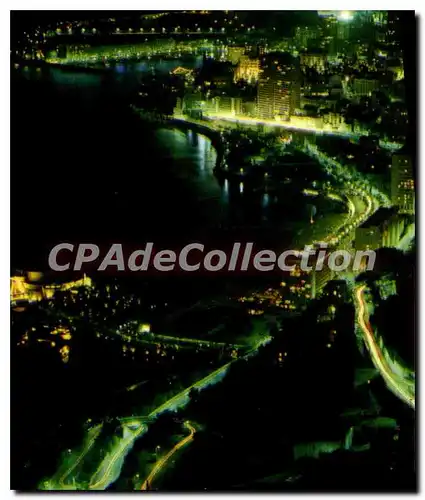 Cartes postales moderne Monte Carlo Vue Generale De Nuit