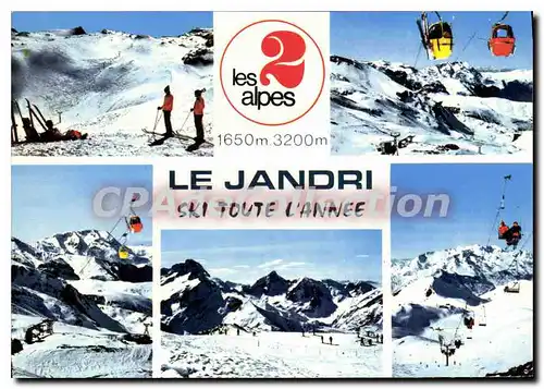 Cartes postales moderne les 2 Alpes Telesiege Et Pistes De La Toura