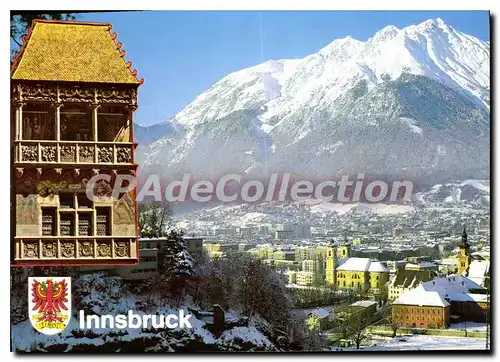 Moderne Karte Innsbruck Blick Gegen Nordkette