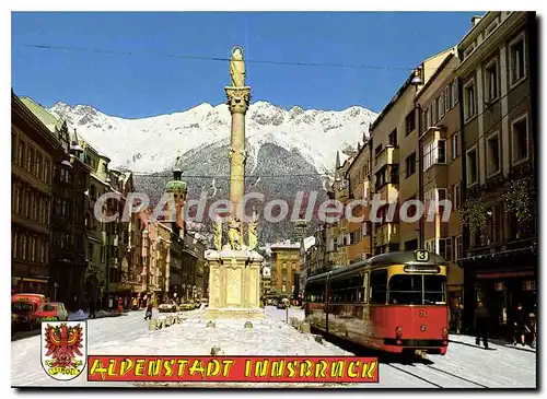 Cartes postales moderne Alpenstadt Innsbruck Maria Theresien Strabe Mit Annasaule