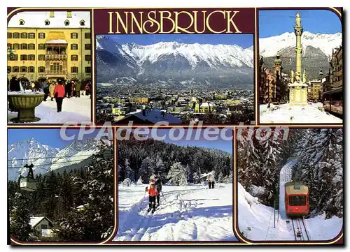 Moderne Karte Innsbruck Altstadt Goldenes Dachi