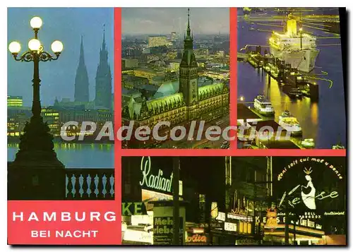 Cartes postales moderne Hamburg Bei Nacht