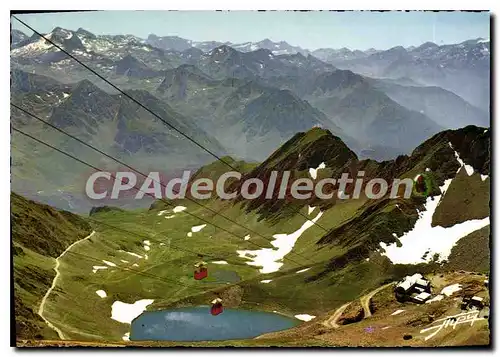 Cartes postales moderne Les Pyrenees Le Telepherique Laquets Pic Du Midi