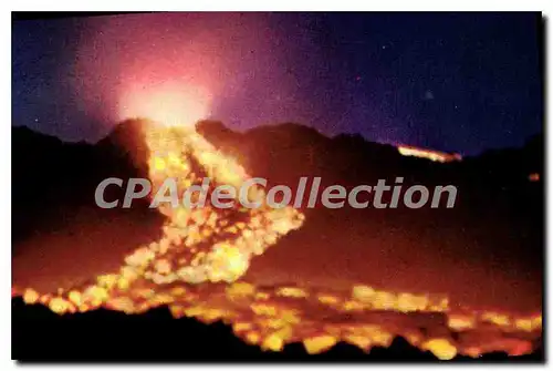 Cartes postales moderne Etna Colate Di Lave Nella Nottle