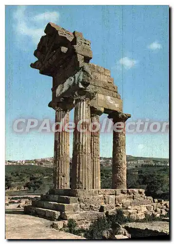Moderne Karte Agrigento Tempio dei Dioscuri