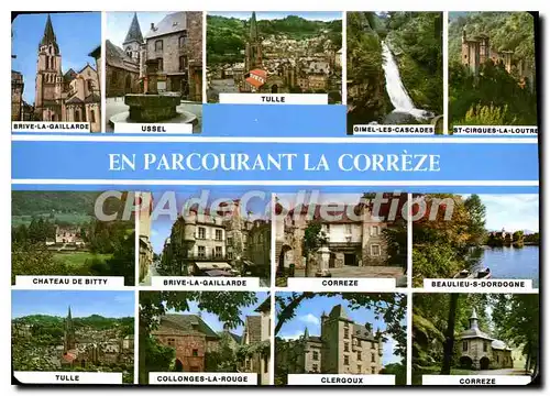 Moderne Karte En Parcourant la Correze Correze