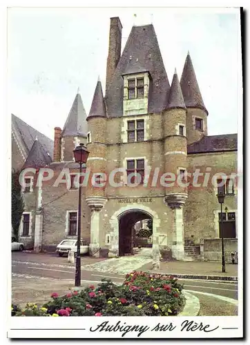 Moderne Karte Aubigny sur Mere Cher Le Chateau des Stuart l'Hotel de Ville