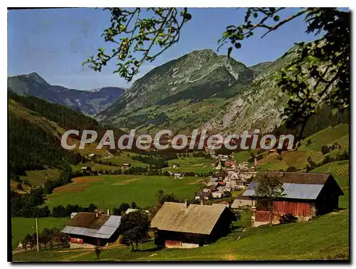 Moderne Karte La Chapelle d'Abondance Haute Savoie Vue generale du Village