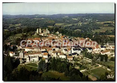 Moderne Karte Crocq Creuse Vue aerienne