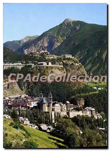 Moderne Karte Briancon Hautes Alpes les Forts dominant la Ville