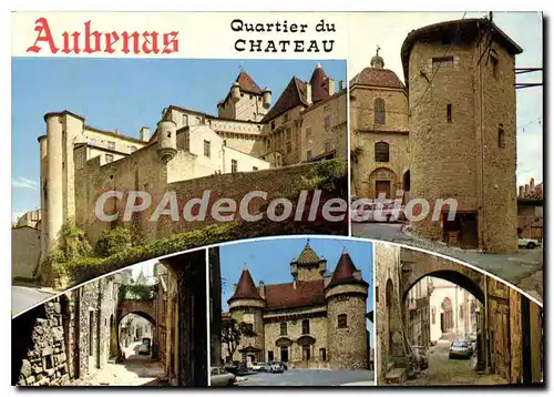 Moderne Karte Aubenas en Vivarais Ardeche Alte Feodale