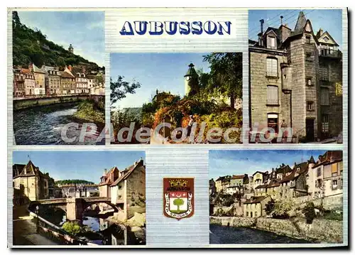 Moderne Karte Vallee de la Creuse Aubusson Creuse